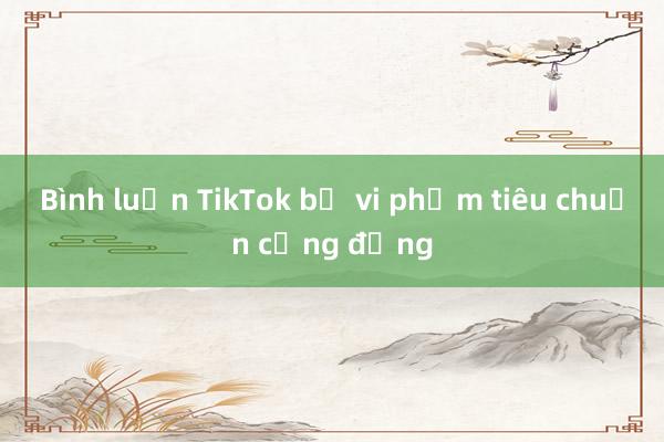 Bình luận TikTok bị vi phạm tiêu chuẩn cộng đồng