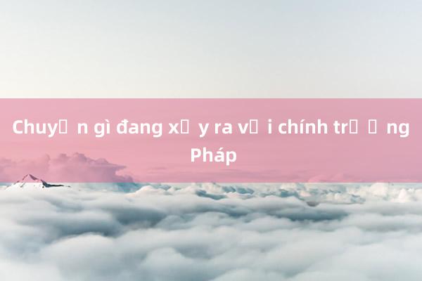 Chuyện gì đang xảy ra với chính trường Pháp