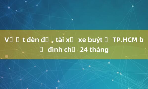 Vượt đèn đỏ, tài xế xe buýt ở TP.HCM bị đình chỉ 24 tháng