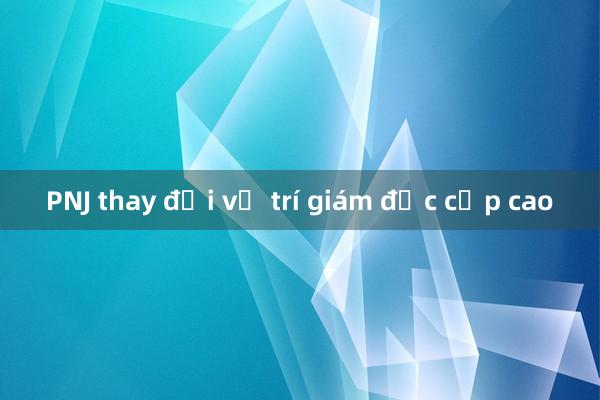 PNJ thay đổi vị trí giám đốc cấp cao