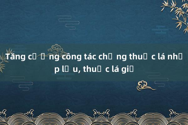 Tăng cường công tác chống thuốc lá nhập lậu, thuốc lá giả