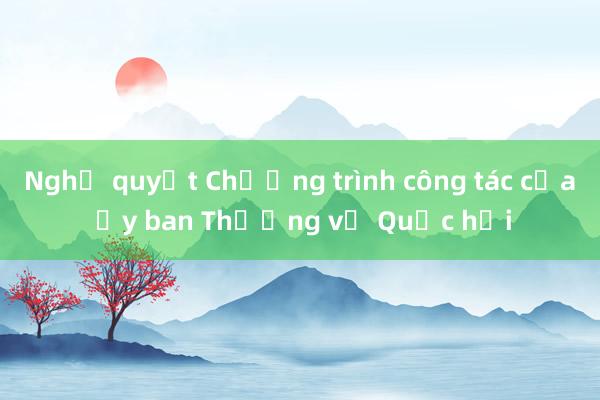 Nghị quyết Chương trình công tác của Ủy ban Thường vụ Quốc hội